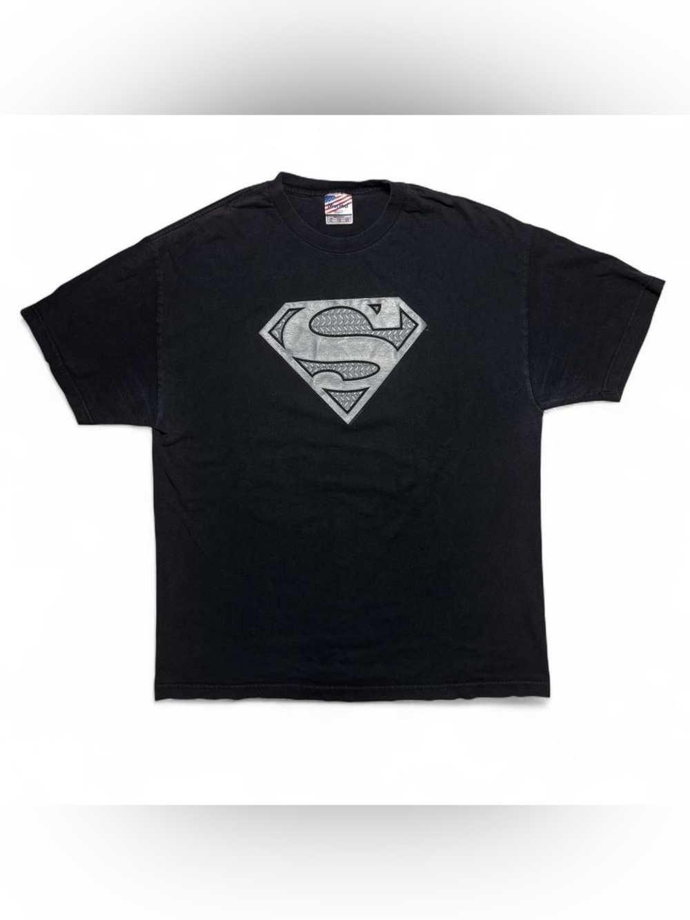 23x31 | 2001 Steel Superman Logo Vintage T-Shirt
